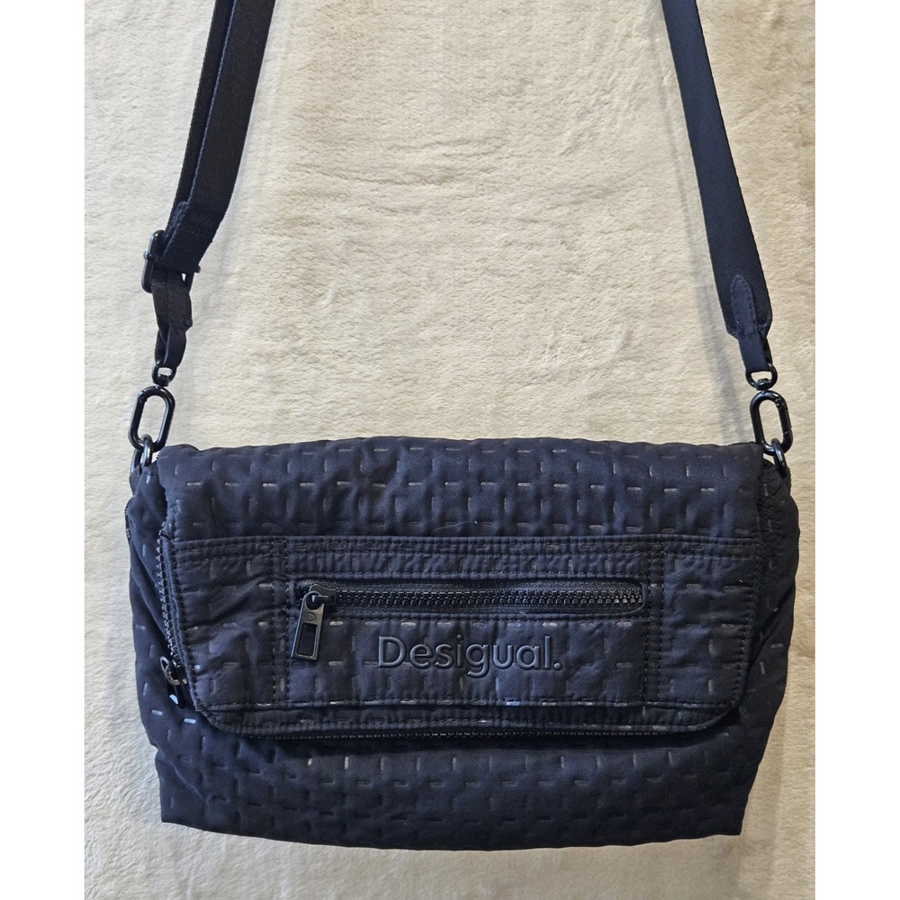 Desigual Voyager Multiposition Convertible Backpack Crossbody Bag Black 24WAXY25